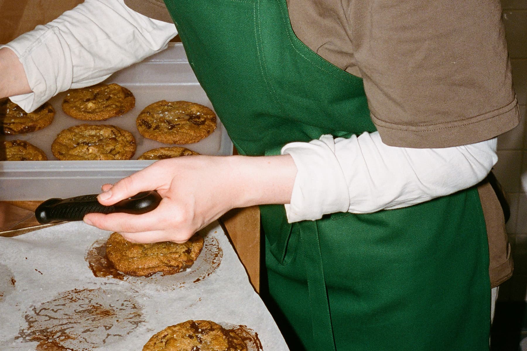 Working in the kitchen at Fonda